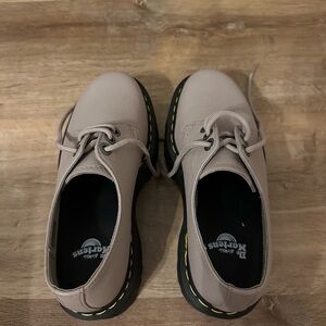 Dr. Martens Beige Leather Oxfords